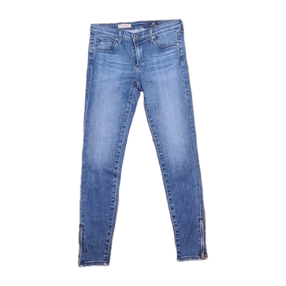 Adriano Goldschmied Blue Zip-Up Legging Ankle Skinny Jeans Size 27×28 USA Made